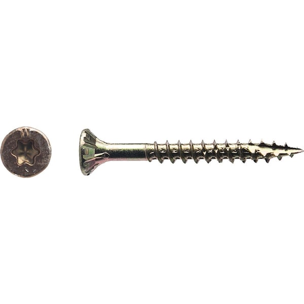 Big Timber No. 8 x 1-1/2 In. Yellow Zinc Flat Head Wood Screw, 198PK 1YTX8112 - main
